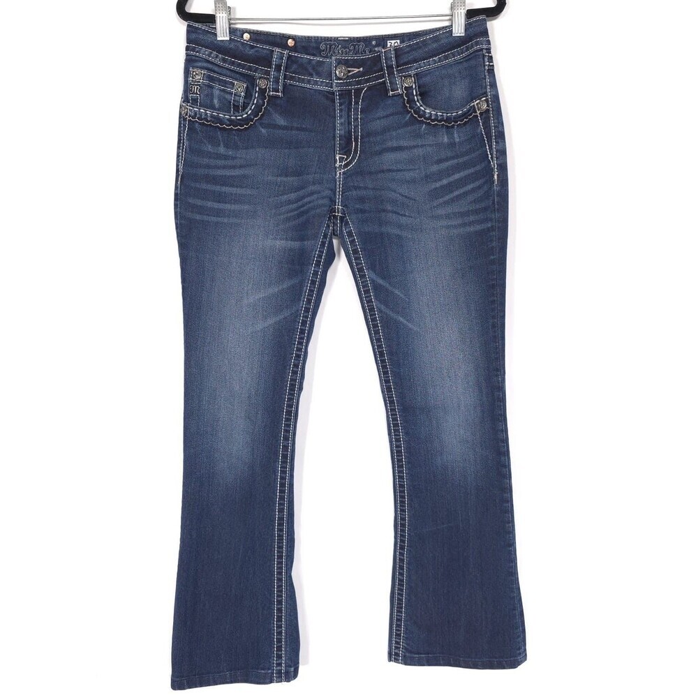 Miss Me Women’s Jeans Size 30x28 Signature Rise Boot Embroidered‎ JP5582B2 DK247